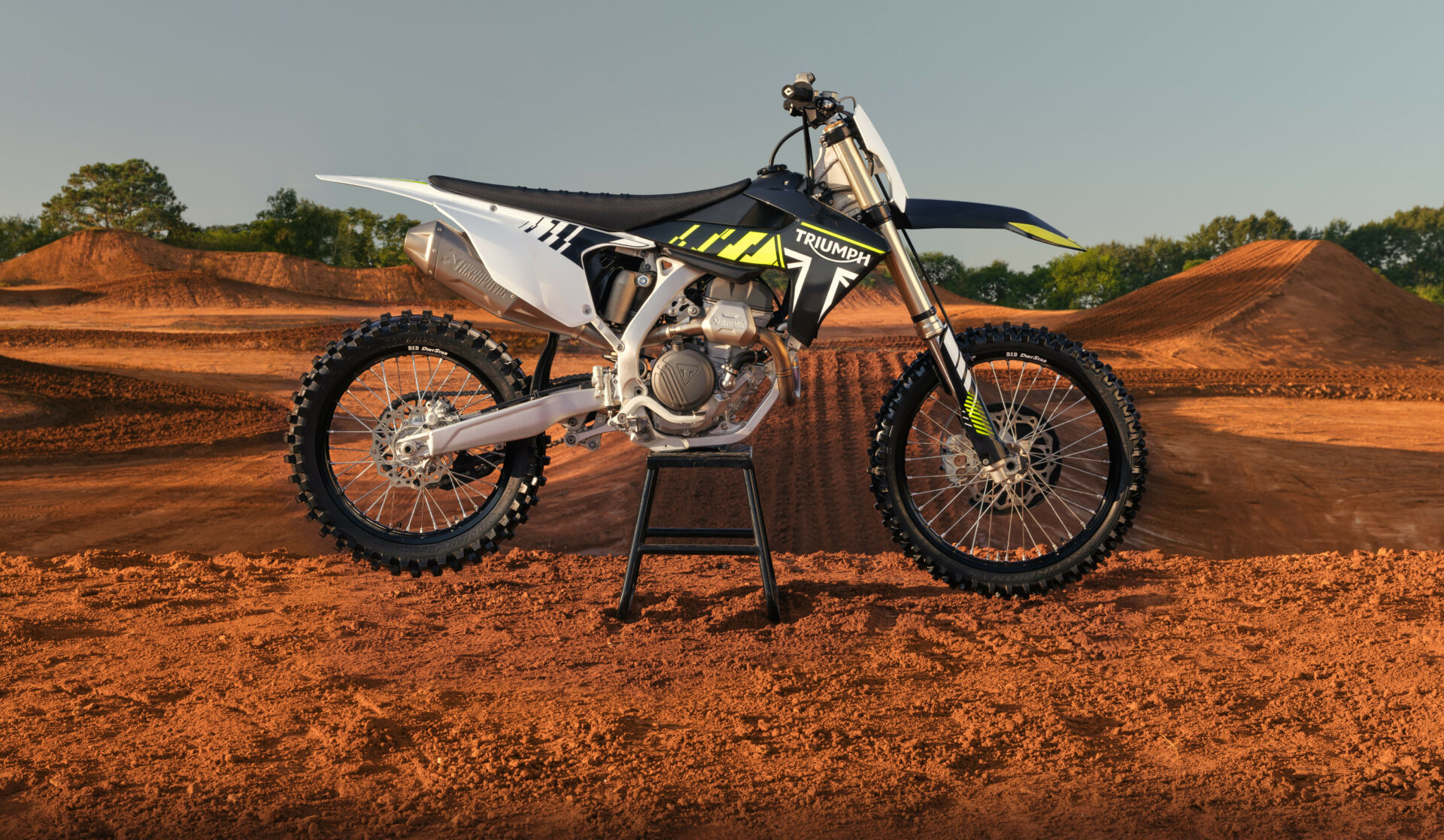 Triumph's new 2024 TF 250-X motocross bike. Photo courtesy Triumph.