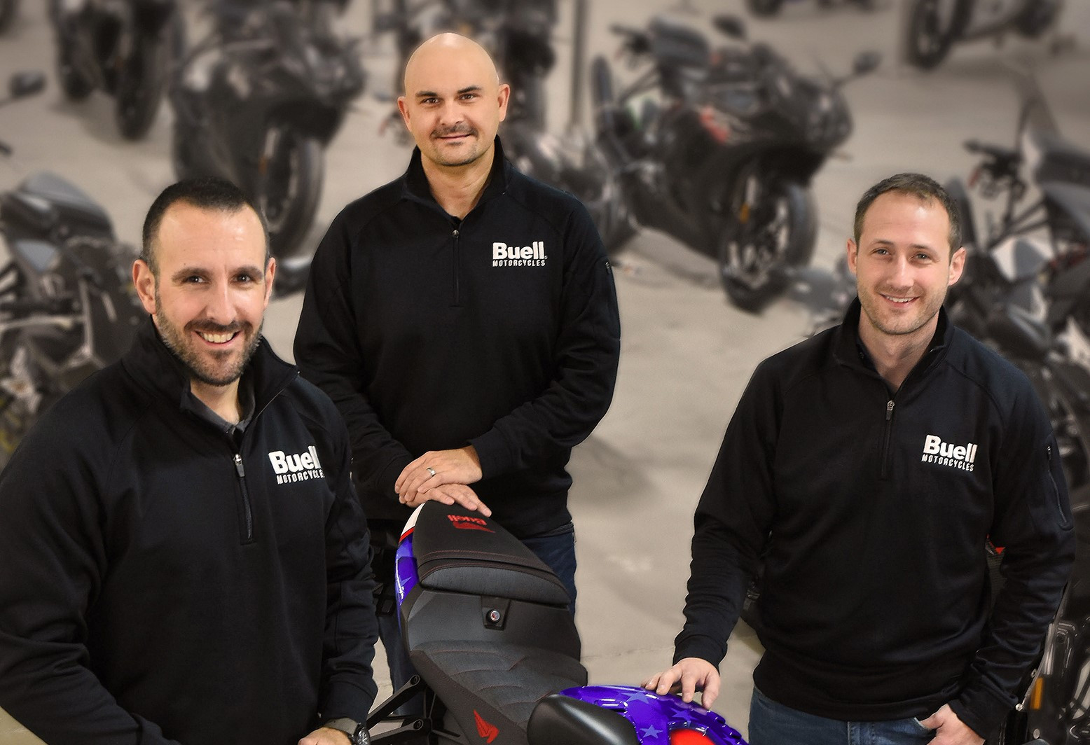 Buell Motorcycles' new hires (from left) Jason Anderson, John Nychypor, and Matt Laurent.
