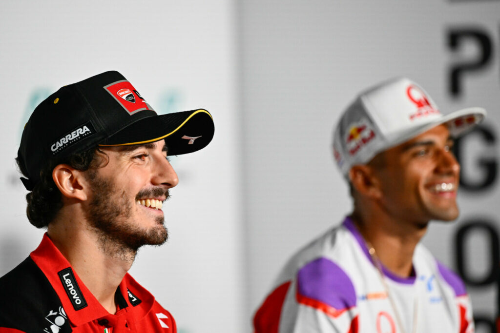 Francesco Bagnaia (left) and Jorge Martin (right). Photo courtesy Dorna.