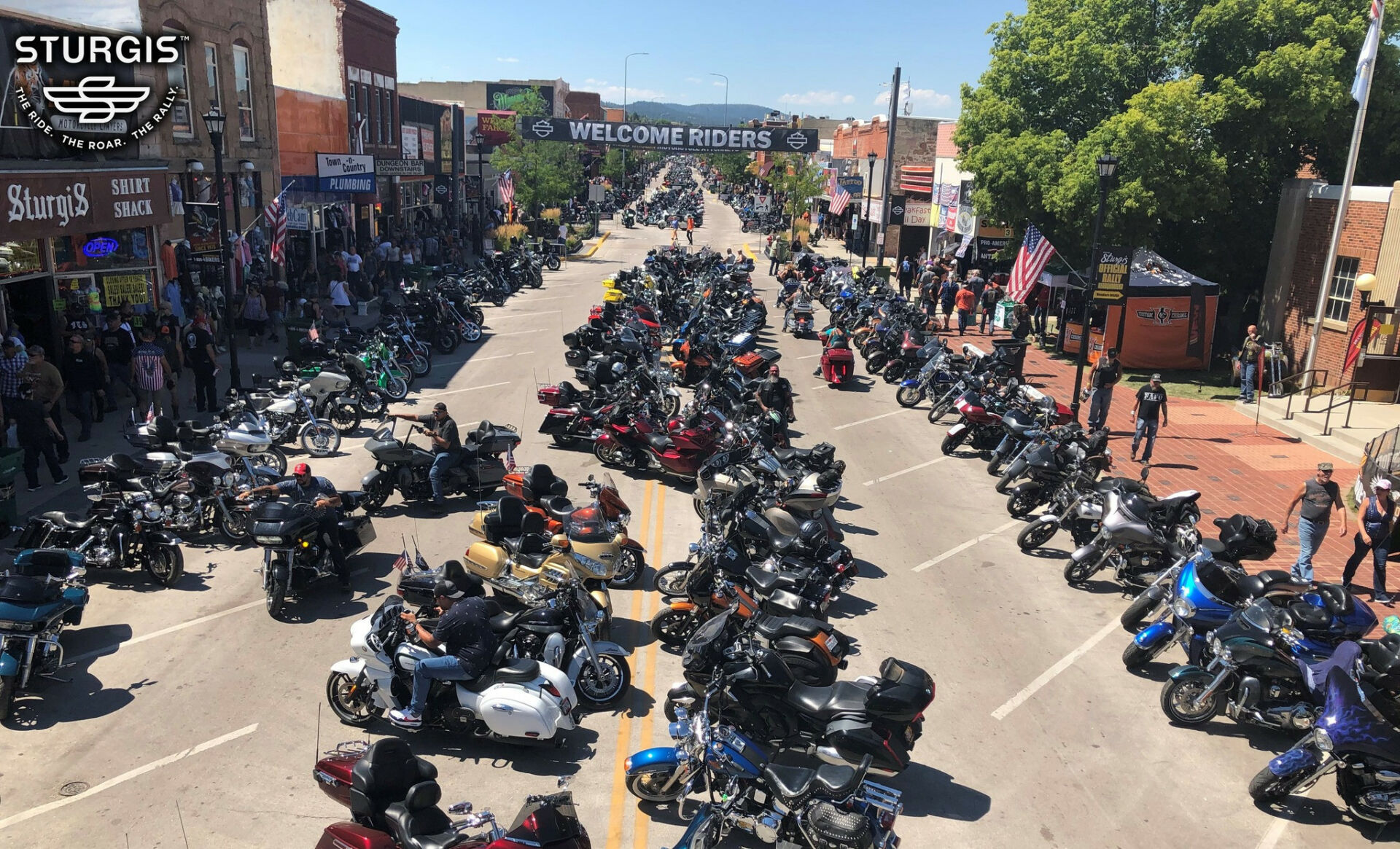 Main Street in Sturgis, South Dakota, as seen during the annual motorcycle rally. Photo courtesy AFT.