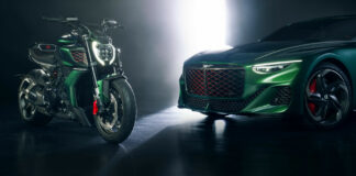 A Ducati Diavel for Bentley and a Bentley Batur. Photo courtesy Ducati.
