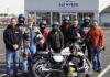 Ride On President Jim Wilson (far left) and Coach Faisal Mustafa (kneeling) with Basic Rider Course students. Photo courtesy Ride On.