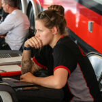 Chloé Lerin, as seen in the MotoAmerica paddock in 2023. Photo by Brian J. Nelson.