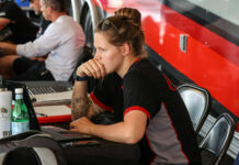 Chloé Lerin, as seen in the MotoAmerica paddock in 2023. Photo by Brian J. Nelson.