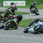 Nathan Gouker (1) leading a MotoAmerica Mini Cup race at Barber Motorsports Park in 2023. Photo by Brian J. Nelson.