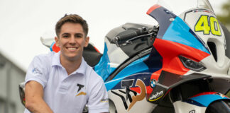 Sean Dylan Kelly and his new TopPro Racing BMW M 1000 RR. Photo courtesy TopPro Racing.