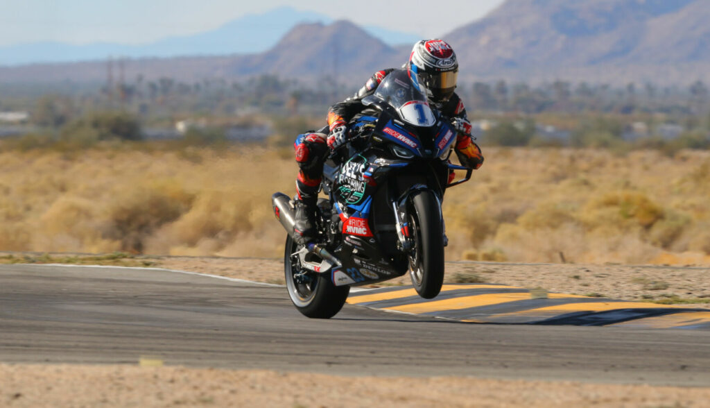 Corey Alexander (1) set a new class lap record on his way to winning the CVMA Stock 1000 Shootout. Photo by CaliPhotography, courtesy CVMA.