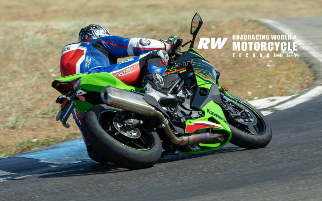 The Kawasaki ZX-4RR handles well, with the right rigidity balance. Photo by Kevin Wing.