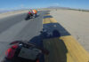 An on-board shot from a recent CVMA New Racer School at Chuckwalla Valley Raceway led by Stuart "Stuman" Smith. Photo courtesy Stuman Rides.