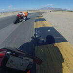 An on-board shot from a recent CVMA New Racer School at Chuckwalla Valley Raceway led by Stuart "Stuman" Smith. Photo courtesy Stuman Rides.