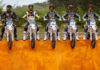 Rockstar Energy Husqvarna Factory Racing Team 450 riders Malcolm Stewart (27) and Christian Craig (28) and Rockstar Energy Husqvarna Factory Racing Team 250 riders RJ Hampshire (24), Guillem Farres (83), and Casey Cochran (166). Photo courtesy Husqvarna.