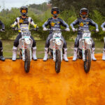 Rockstar Energy Husqvarna Factory Racing Team 450 riders Malcolm Stewart (27) and Christian Craig (28) and Rockstar Energy Husqvarna Factory Racing Team 250 riders RJ Hampshire (24), Guillem Farres (83), and Casey Cochran (166). Photo courtesy Husqvarna.