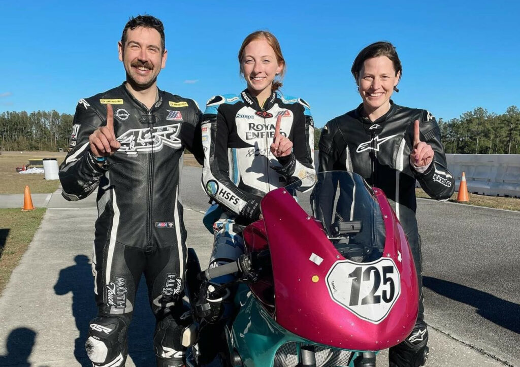 Rough Shape Racing's (from left) Alex Steinhoff-Arnot, Sonya Lloyd, and Luise Barnikel. Photo courtesy Thomas Ceprano.