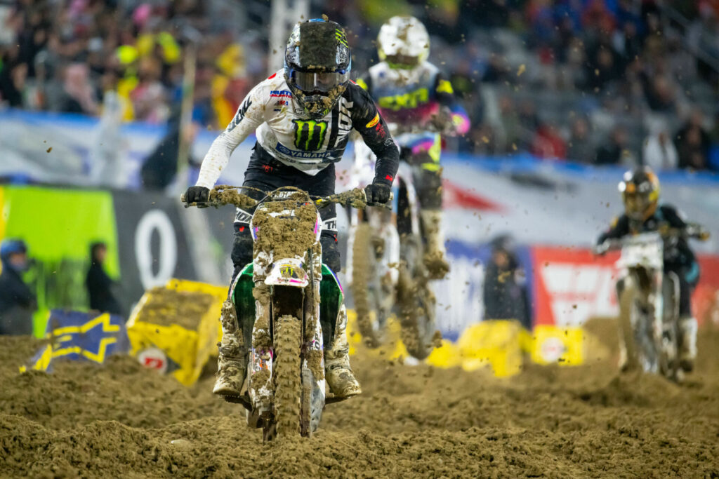 Nate Thrasher leading the 250SX race in San Diego. Photo courtesy Feld Motor Sports.