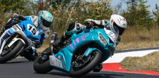 Mallory Dobbs (36) during the 2023 MotoAmerica Supersport season. Photo by Brian J. Nelson.