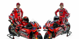 Ducati Lenovo Team's two-time and defending MotoGP World Champion Francesco Bagnaia (left) and his teammate Enea Bastianini (right). Photo courtesy Ducati.