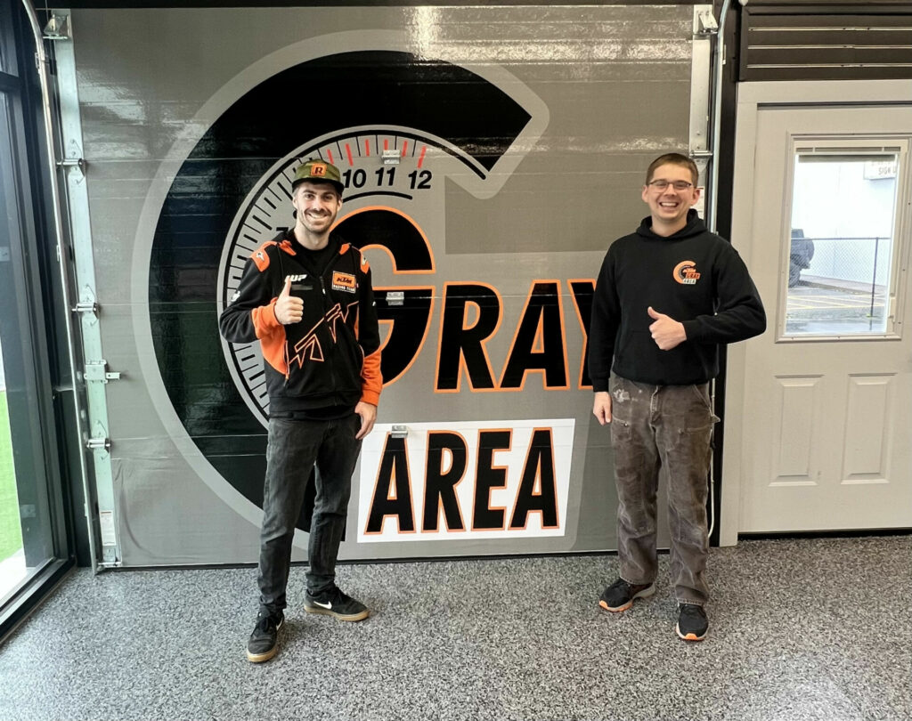 Andy DiBrino (left) with Gray Area's Paxton Gray (right). Photo courtesy Andy DiBrino Racing.