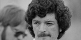 Mike Velasco in 1982. Photo by John Owens/Superbike Book.