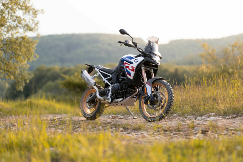 A 2024 BMW F 900 GS at rest. Photo courtesy BMW Motorrad.