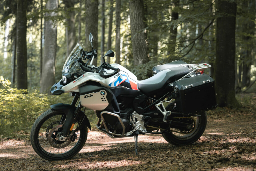 A 2024 BMW F 900 GS Adventure at rest. Photo courtesy BMW Motorrad. 