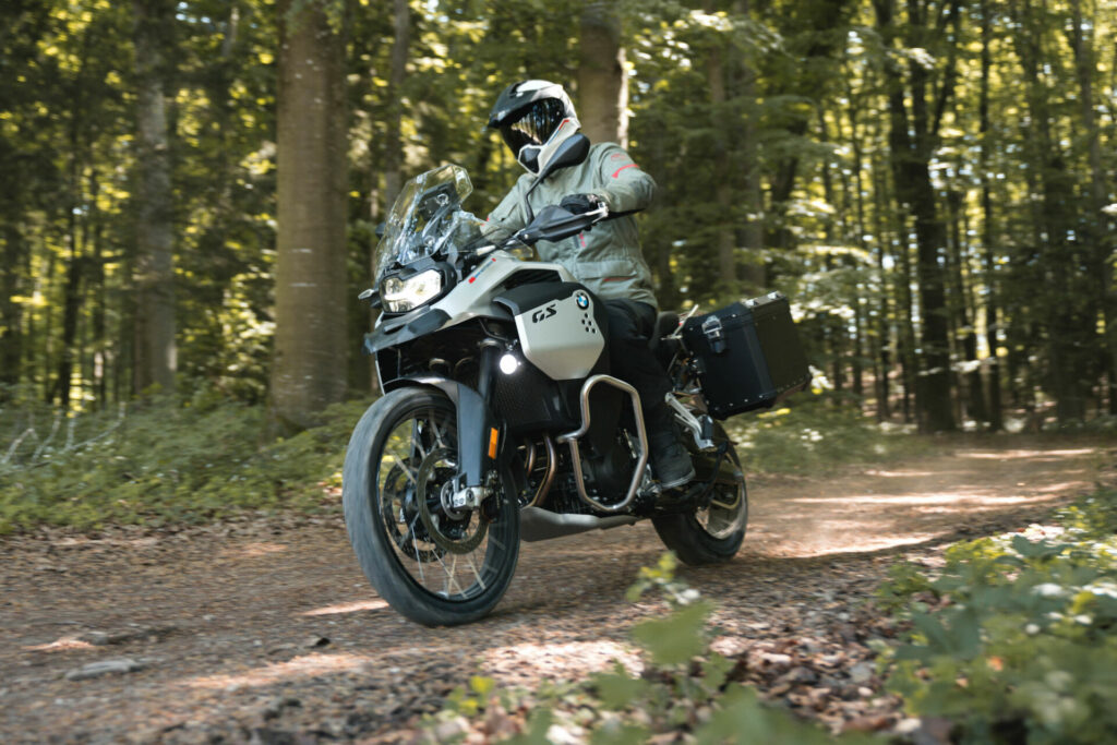 A 2024 BMW F 900 GS Adventure at speed. Photo courtesy BMW Motorrad. 