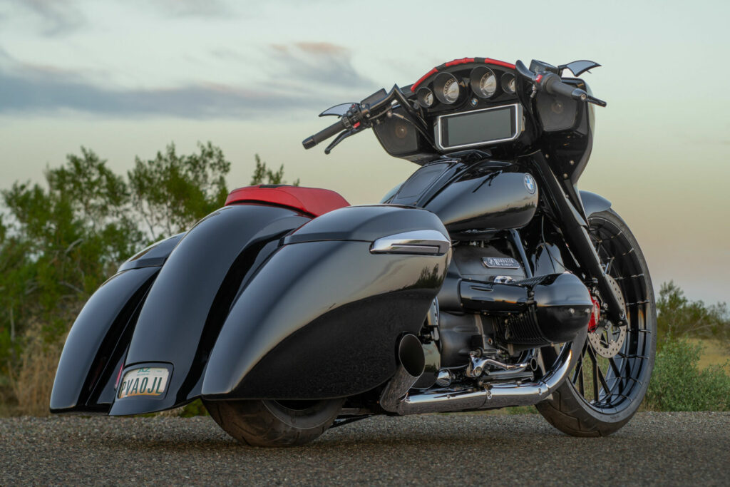 A rear view of the BMW R 18 Transcontinental customized by Paul Yaffe. Photo courtesy BMW Motorrad.