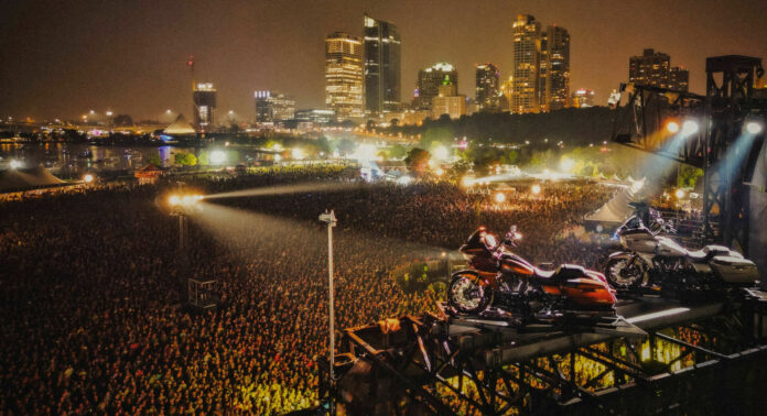 Veterans Park, in Milwaukee, Wisconsin, during a previous Harley-Davidson Homecoming concert. Photo courtesy Harley-Davidson.