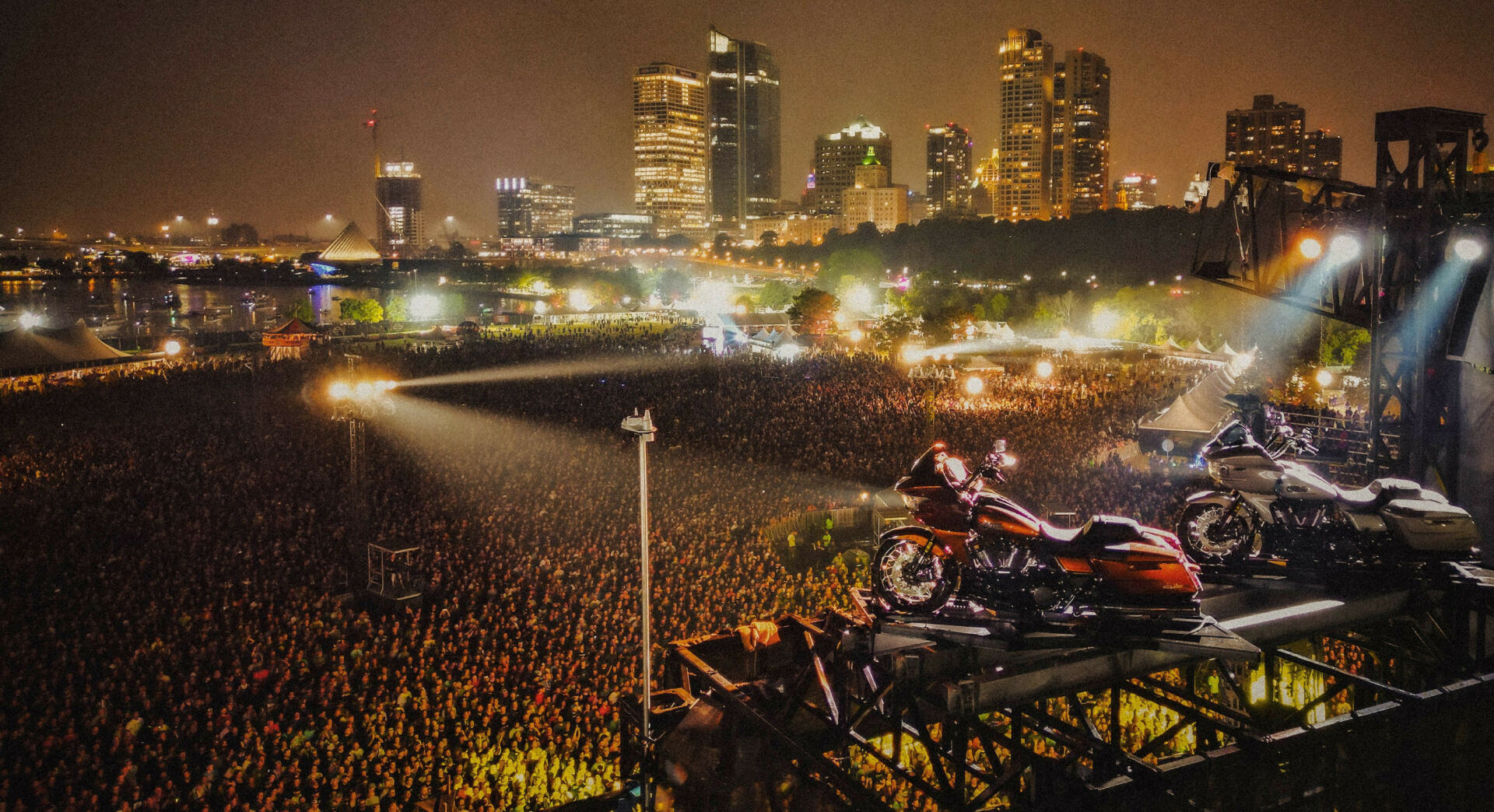 Veterans Park, in Milwaukee, Wisconsin, during a previous Harley-Davidson Homecoming concert. Photo courtesy Harley-Davidson.