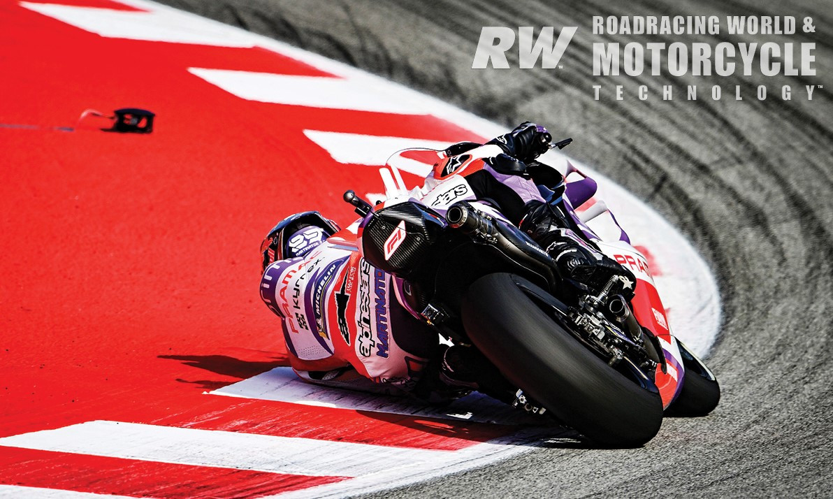 Jorge Martin in 2023 at Catalunya, where he finished third in the Grand Prix race. Photo by Dorna.