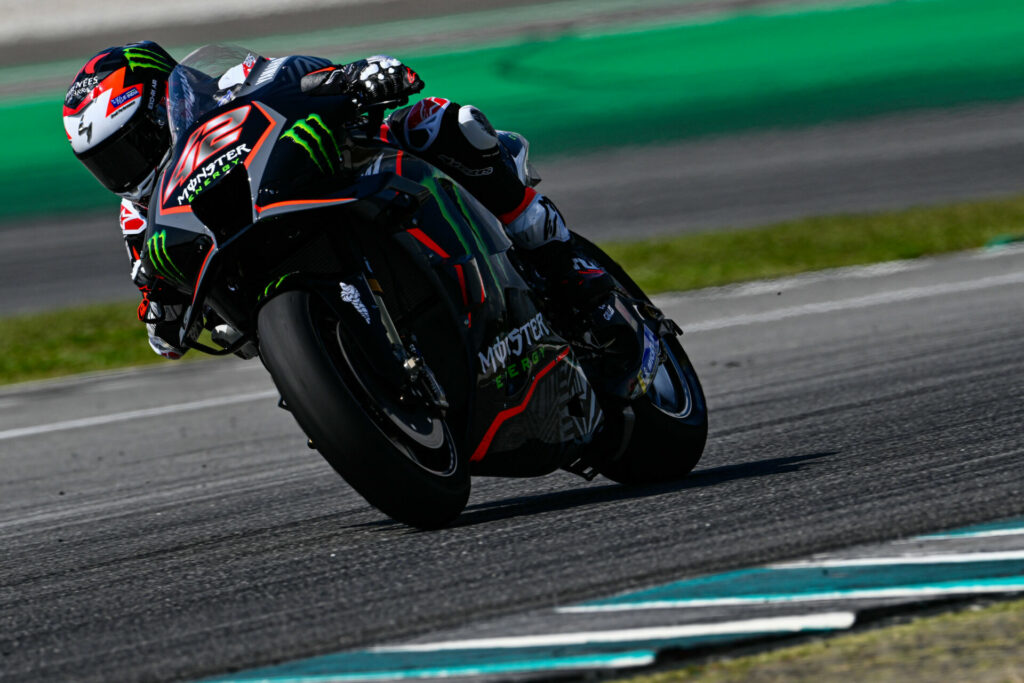 Alex Rins (42) on his new Yamaha YZR-M1. Photo courtesy Dorna.