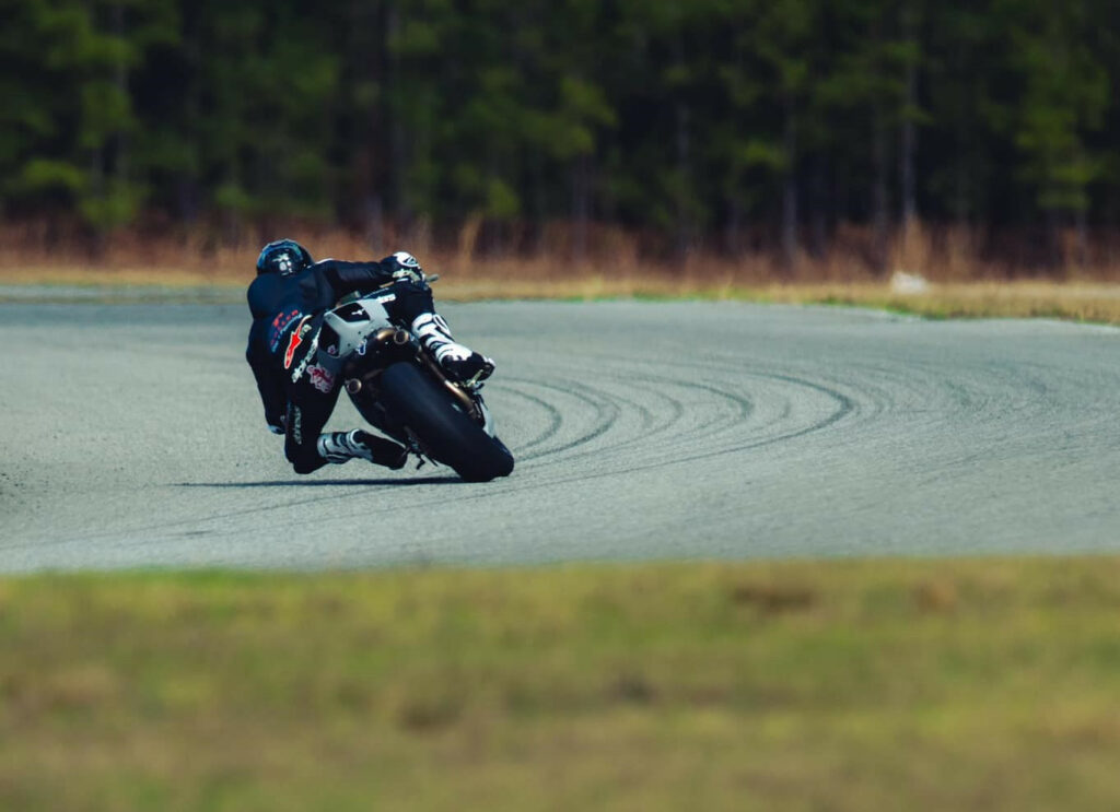 Corey Alexander in action during the Rahal Ducati Moto test at Jennings GP, in Florida. Photo courtesy Rahal Ducati Moto.