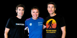 Fastrack Riders owner Imad Samhat (center) with Eric Bostrom (left) and Ben Bostrom (right). Photo courtesy Fastrack Riders.