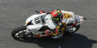 Four-time Daytona 200 winner Danny Eslick (69) will contest the 82nd Daytona 200 on Pirelli tires. Photo by Brian J. Nelson, courtesy Pirelli.