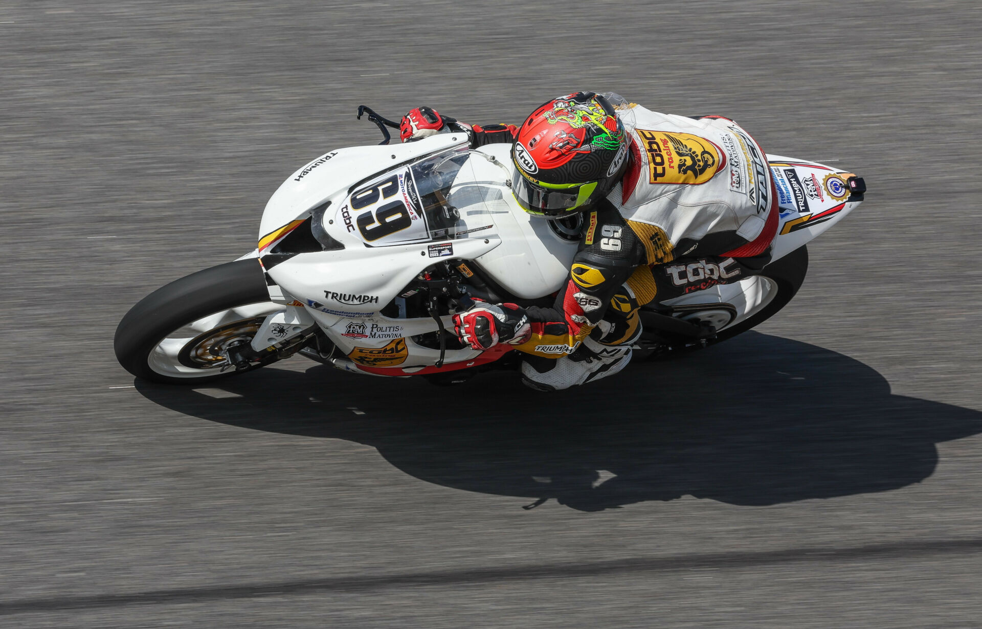 Four-time Daytona 200 winner Danny Eslick (69) will contest the 82nd Daytona 200 on Pirelli tires. Photo by Brian J. Nelson, courtesy Pirelli.