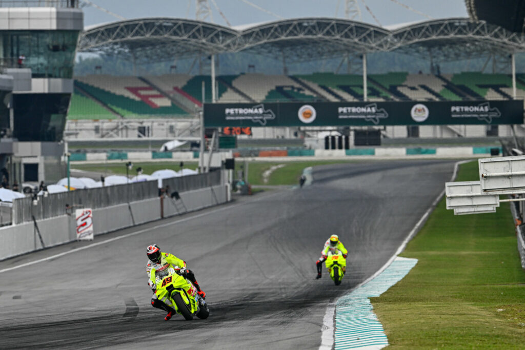 Fabio Di Giannantonio (49) and Marco Bezzecchi (72). Photo courtesy Dorna.