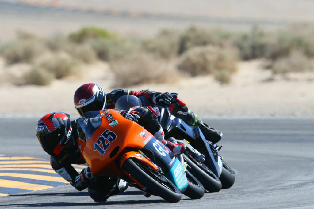 Alexander Enriquez (125) leads Gio Alverez (822). Photo by Caliphotography.com, courtesy CVMA.