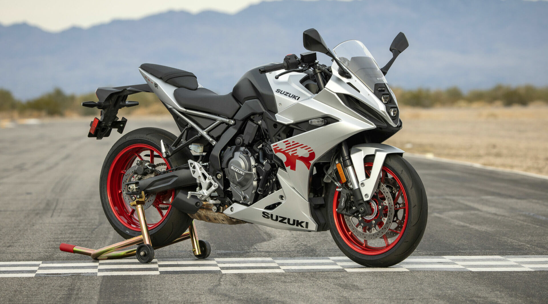 A 2024-model Suzuki GSX-8R. Photo by Kevin Wing, courtesy Suzuki Motor USA, LLC.