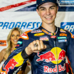 Kody Kopp with his custom Thom Duma Fine Jewelers ring, memorializing one of his AFT Singles Championships. Photo by Tim Lester, courtesy AFT.