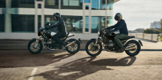 A 2024 BMW R 12 (right) and a 2024 BMW R 12 nineT (left). Photo courtesy BMW Motorrad.