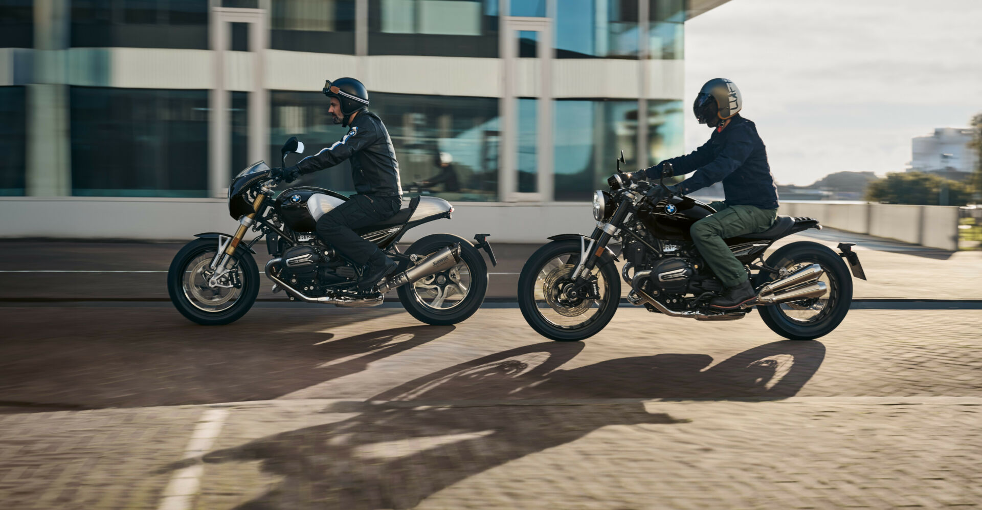 A 2024 BMW R 12 (right) and a 2024 BMW R 12 nineT (left). Photo courtesy BMW Motorrad.