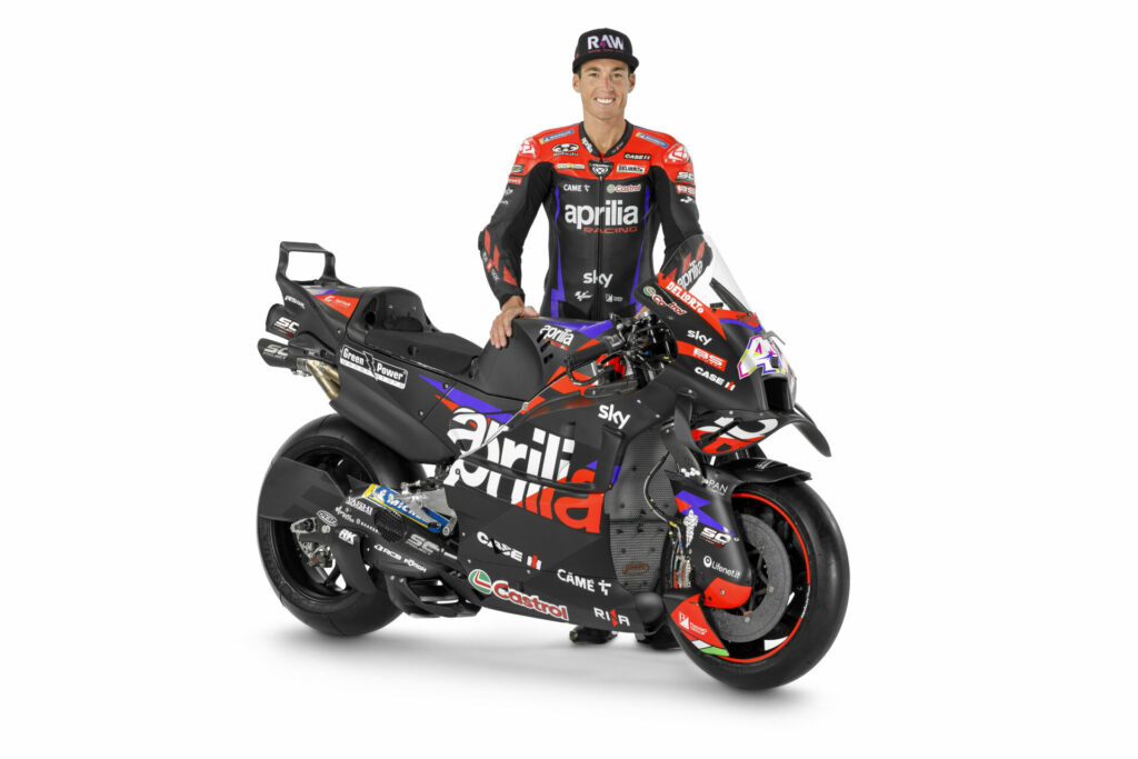 Aleix Espargaro and his Aprilia RS-GP24. Photo courtesy Aprilia.