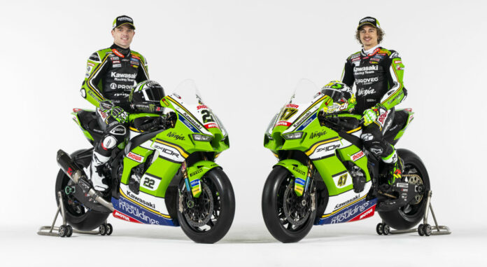 Alex Lowes (left) and Axel Bassani (right). Photo courtesy Kawasaki.