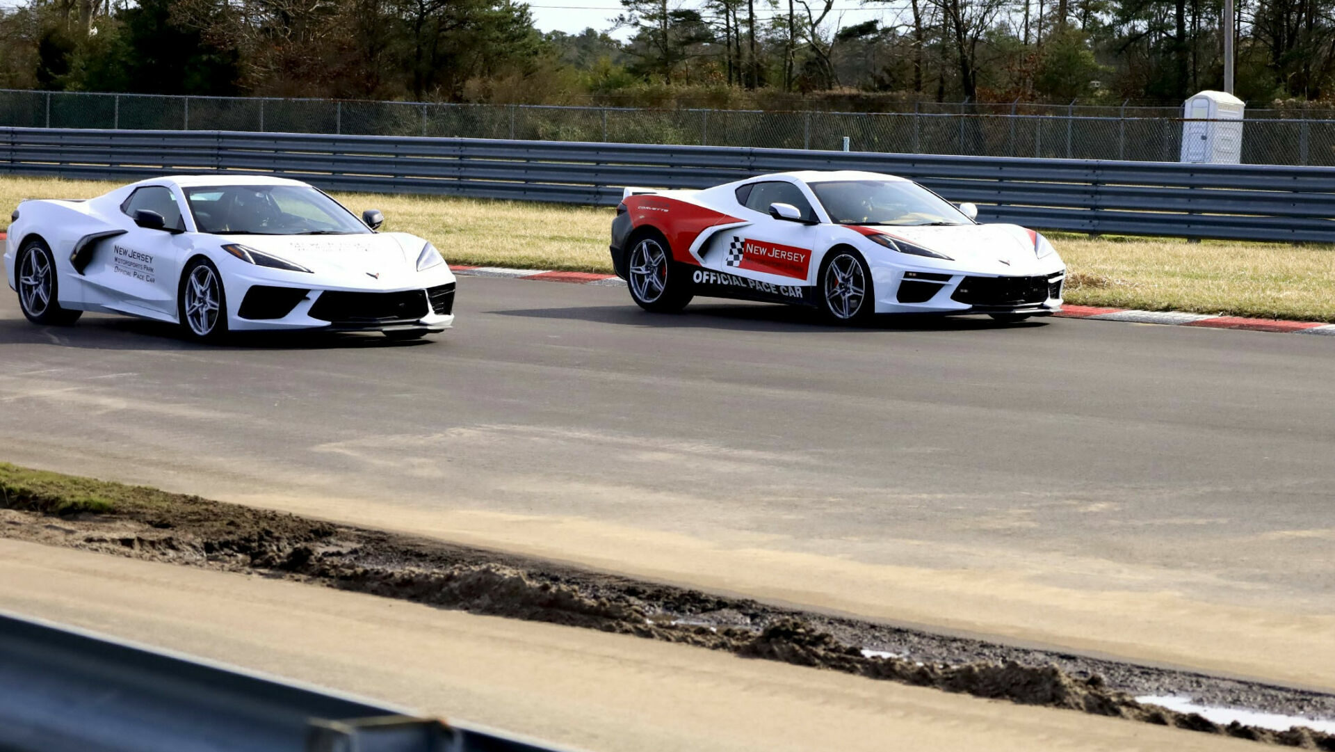 NJMP staffers sampling the new pavement on Thunderbolt Raceway ahead of a members-only open house in March. Photo courtesy New Jersey Motorsports Park.