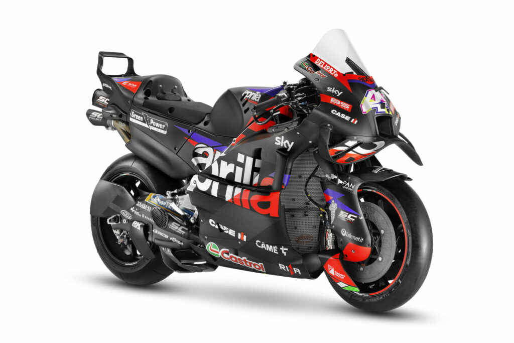 An Aprilia RS-GP24 MotoGP racebike. Photo courtesy Aprilia.