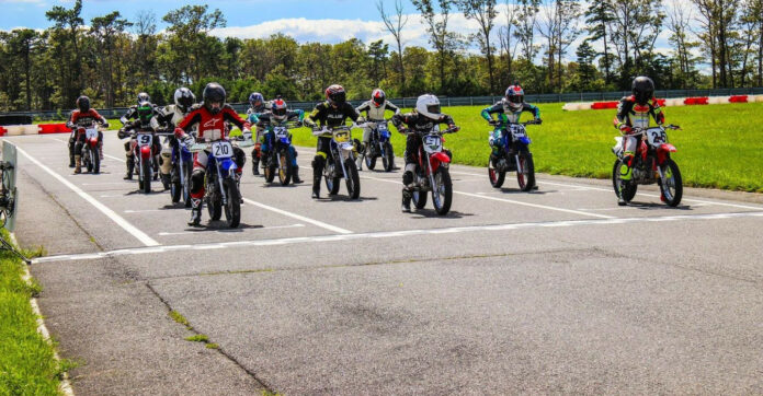 A grid at a NJminiGP race at New Jersey Motorsports Park in 2021. Photo courtesy NJminiGP.