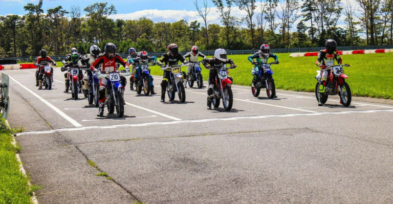 A grid at a NJminiGP race at New Jersey Motorsports Park in 2021. Photo courtesy NJminiGP.