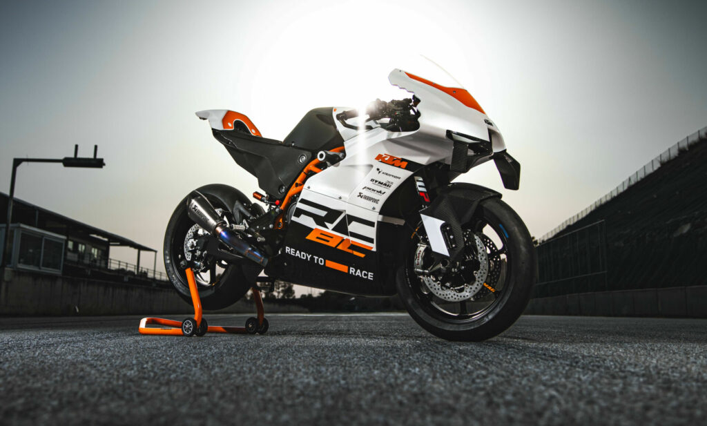 A 2024 KTM RC 8C at rest. Photo E. Tschann, courtesy KTM.