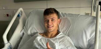 Filip Salac post-surgery. Photo courtesy Marc VDS Racing Team.