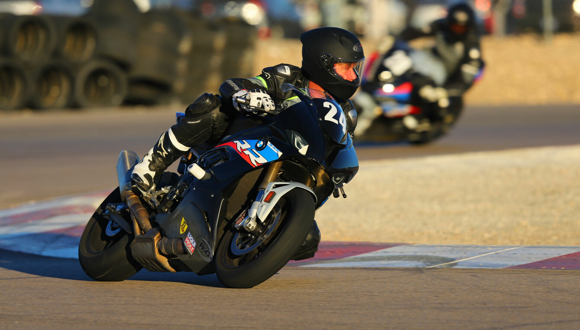 A California Superbike School student in action in Las Vegas. Photo by etechphoto.com, courtesy California Superbike School.
