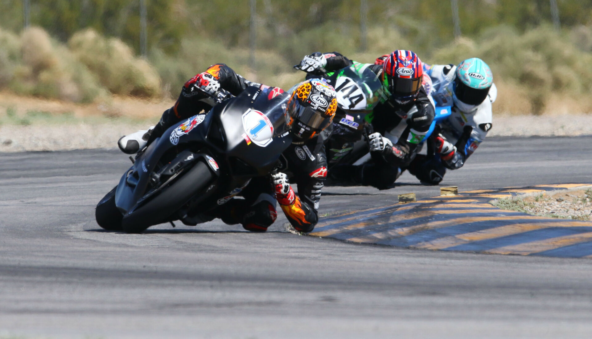 Corey Alexander (1) came from behind to beat Brenden Ketelsen (144) and Owen Williams (behind Ketelsen) to win the Middleweight Shootout. Photo by CaliPhotography.com, courtesy CVMA.